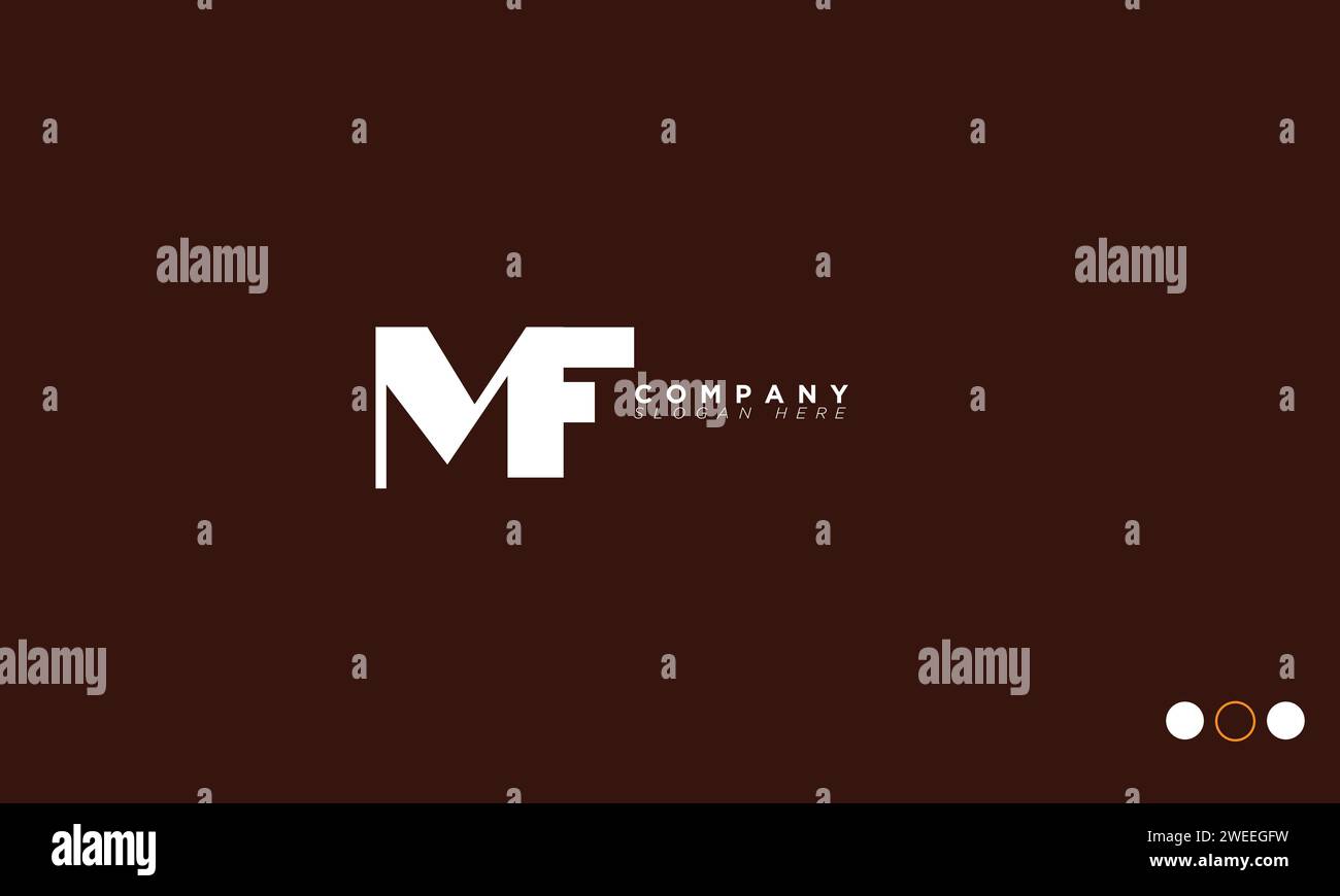 MF Alphabet Buchstaben Initialen Monogramm Logo Stock Vektor