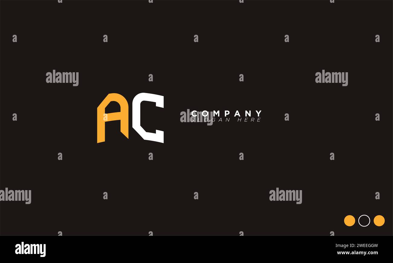 AC Alphabet Buchstaben Initialen Monogramm Logo Stock Vektor