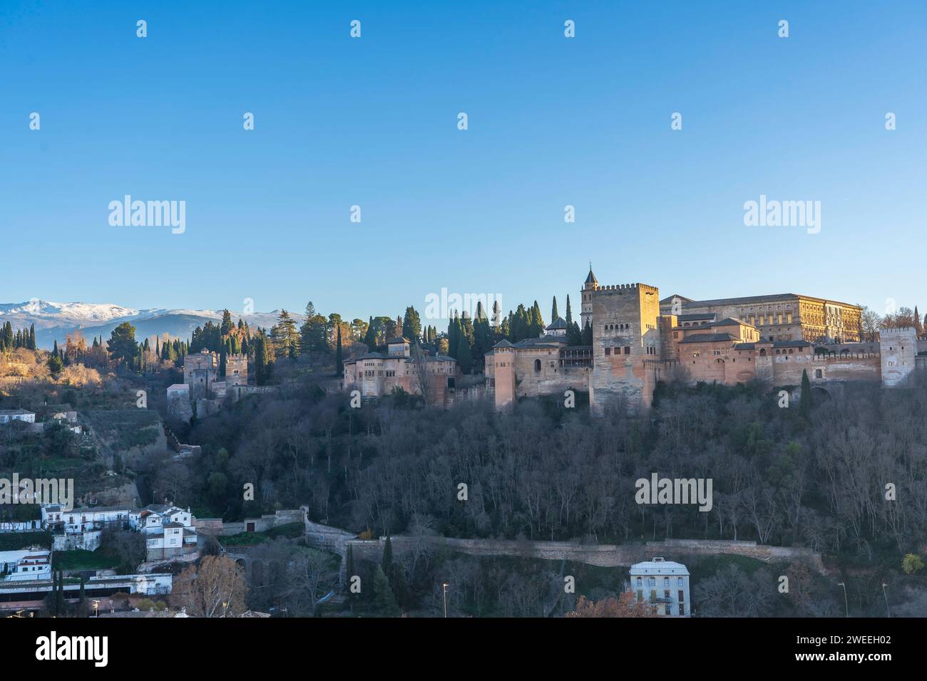 Blick auf die Alhambra in Granada (Spanien) Stockfoto