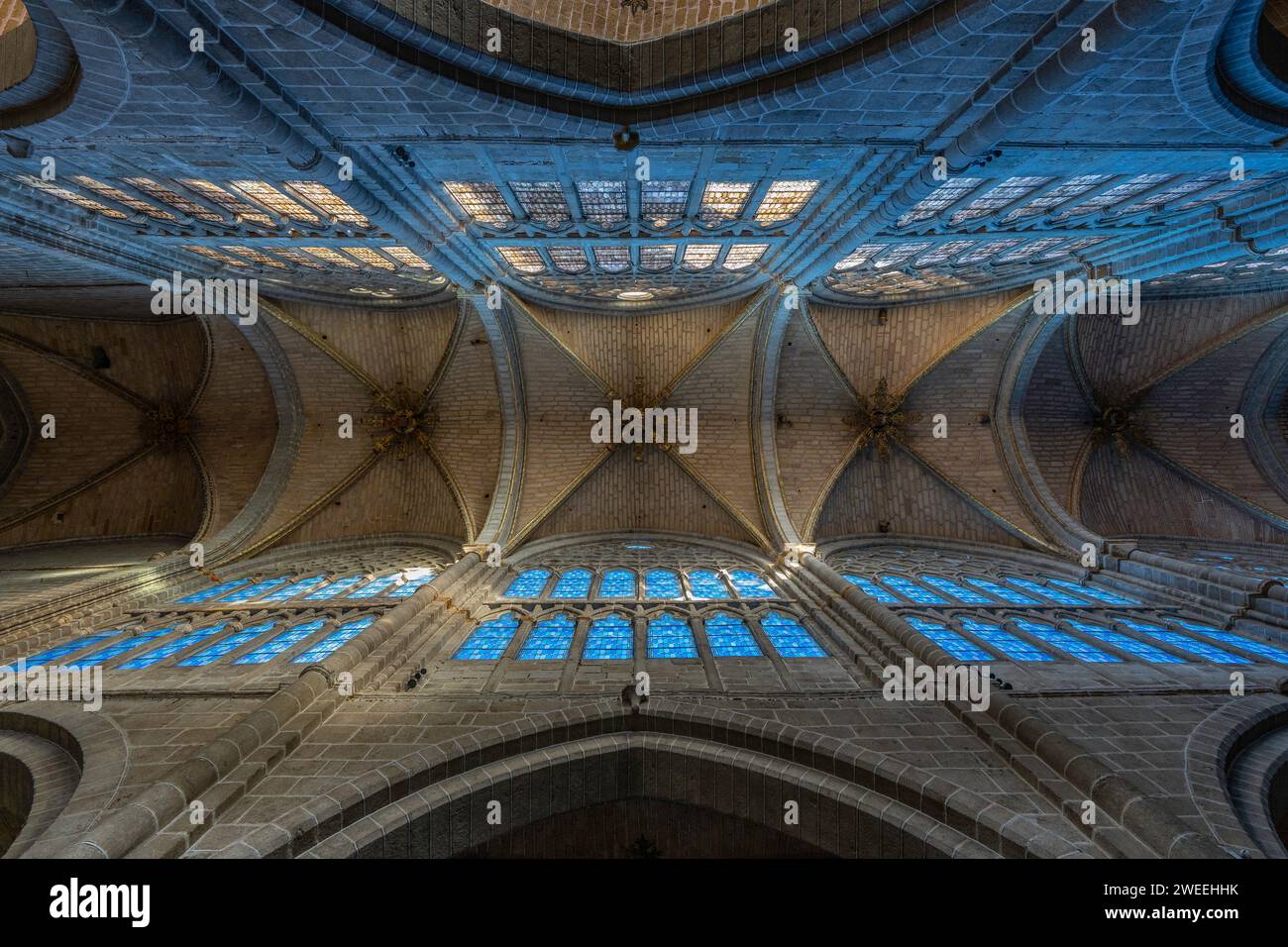 Inneres der Kathedrale Santa Maria, Toledo, Spanien Stockfoto