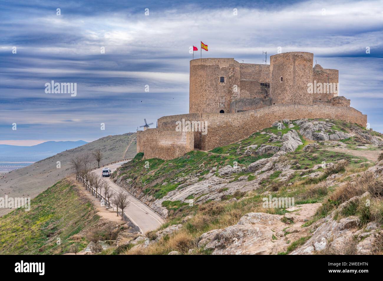 Castle de la Muela oder Consuegra (Spanien) Stockfoto