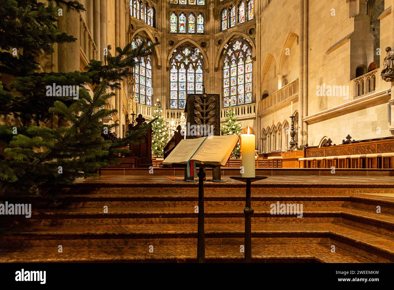 Weihnachtsaltar in St. Peter Stockfoto
