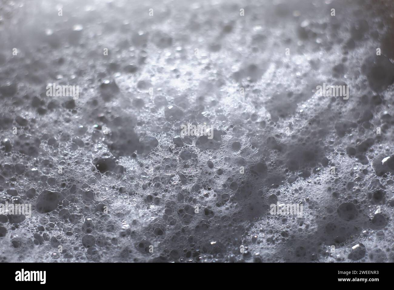Weißer Schaumstoffhintergrund im Vollformat Stockfoto