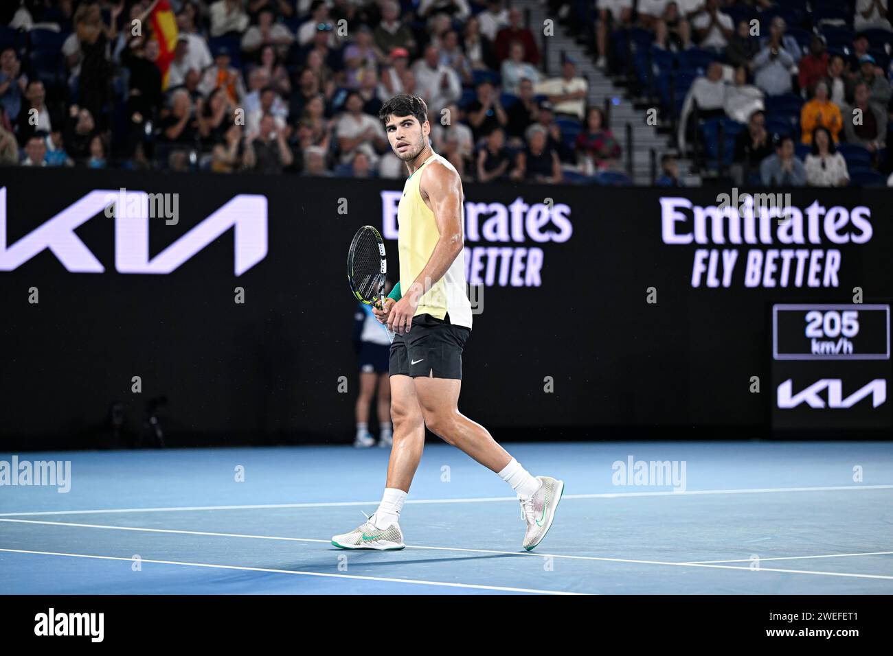 Carlos Alcaraz während des Australian Open AO 2024 Grand Slam Tennis