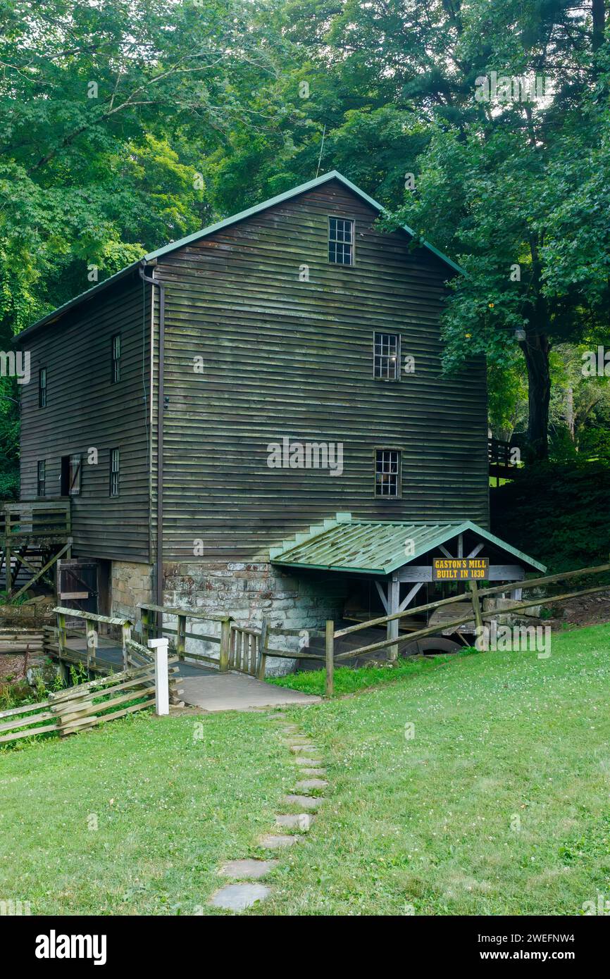Gaston's Mill. Gaston's Mill and Pioneer Village im Beaver Creek State Park, East Liverpool, Ohio, USA. Stockfoto