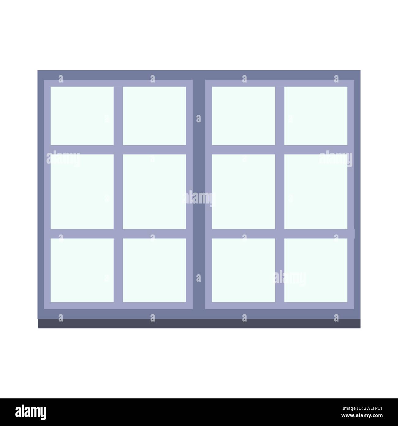 Französisches Fenstersymbol Vektor-Illustration Stock Vektor
