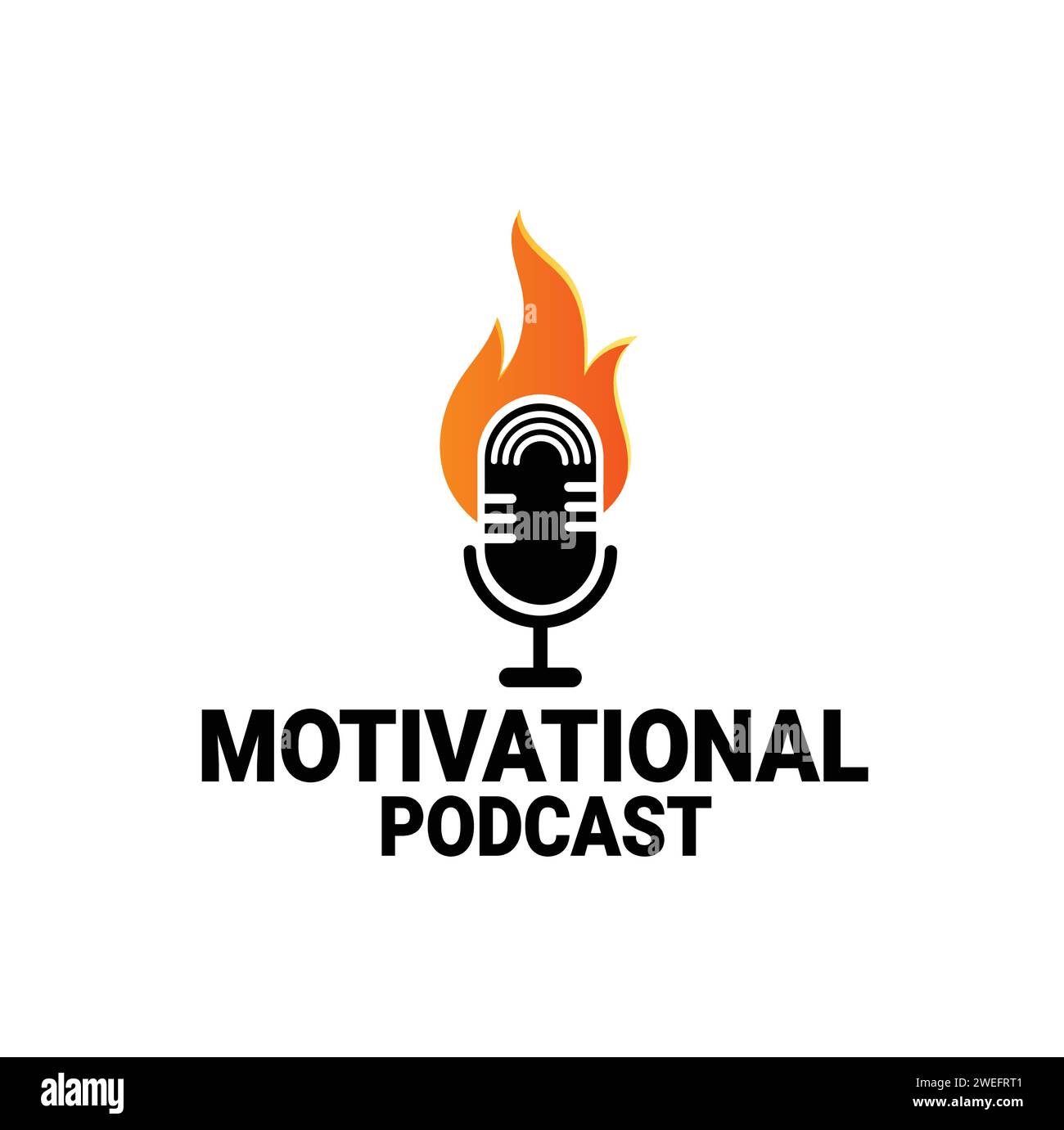 Minimalistisches Podcast-Logo-Design-Symbol Mit Brandzeichen-Vorlage. Bestes Podcast-Element. Stock Vektor