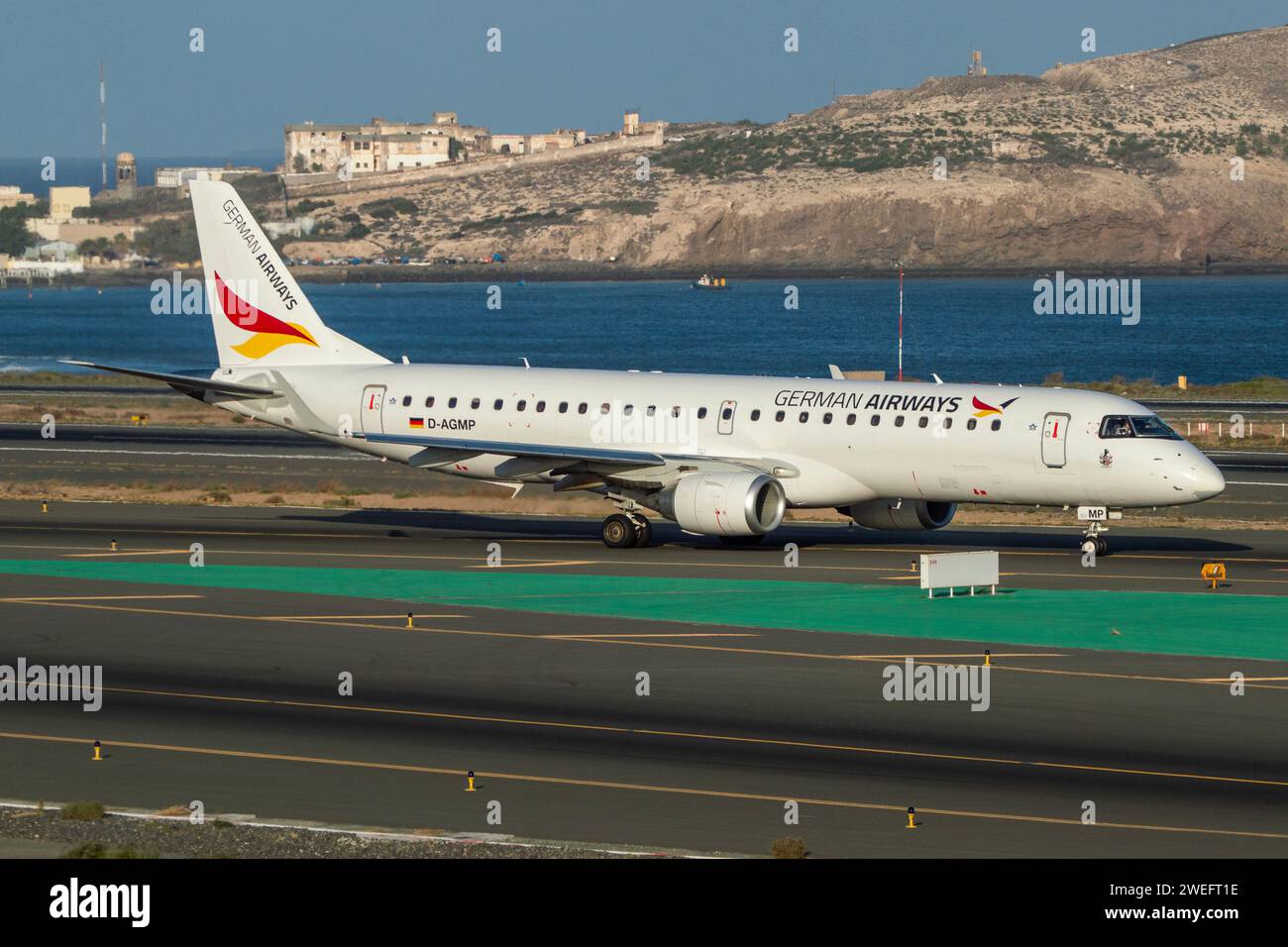 Embraer 190/195 Flugzeug der Fluggesellschaft German Airways Stockfoto