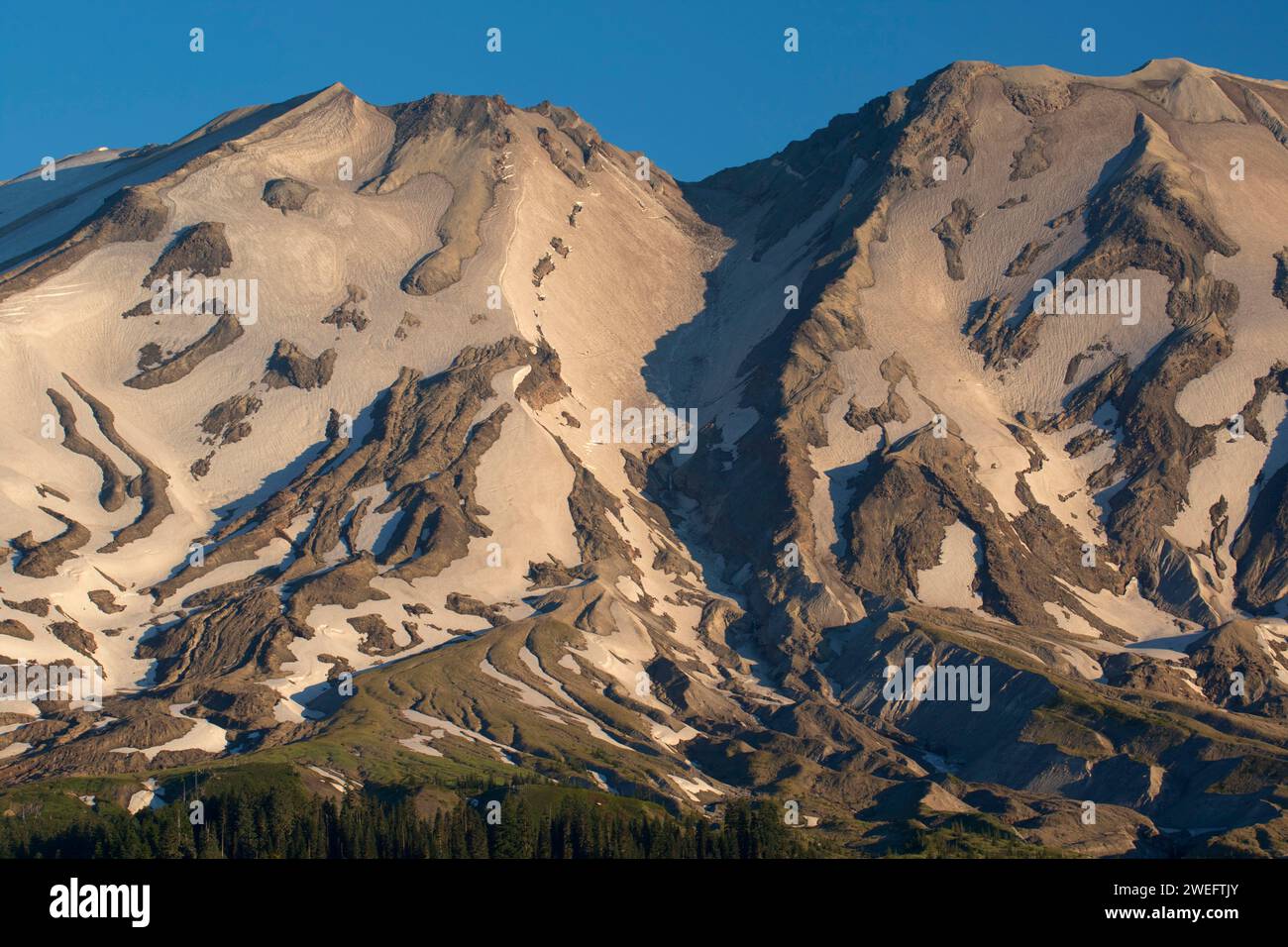 Mt St Helens von Stratigraphie, Mt St Helens National Volcanic Monument, Washington Stockfoto