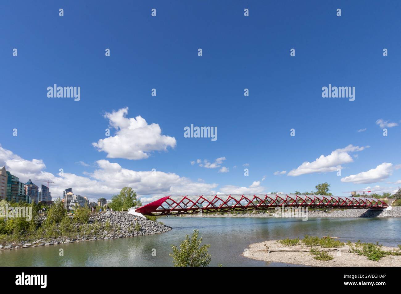 Calgary Peace Bridge, Calgary Alberta, Kanada Stockfoto
