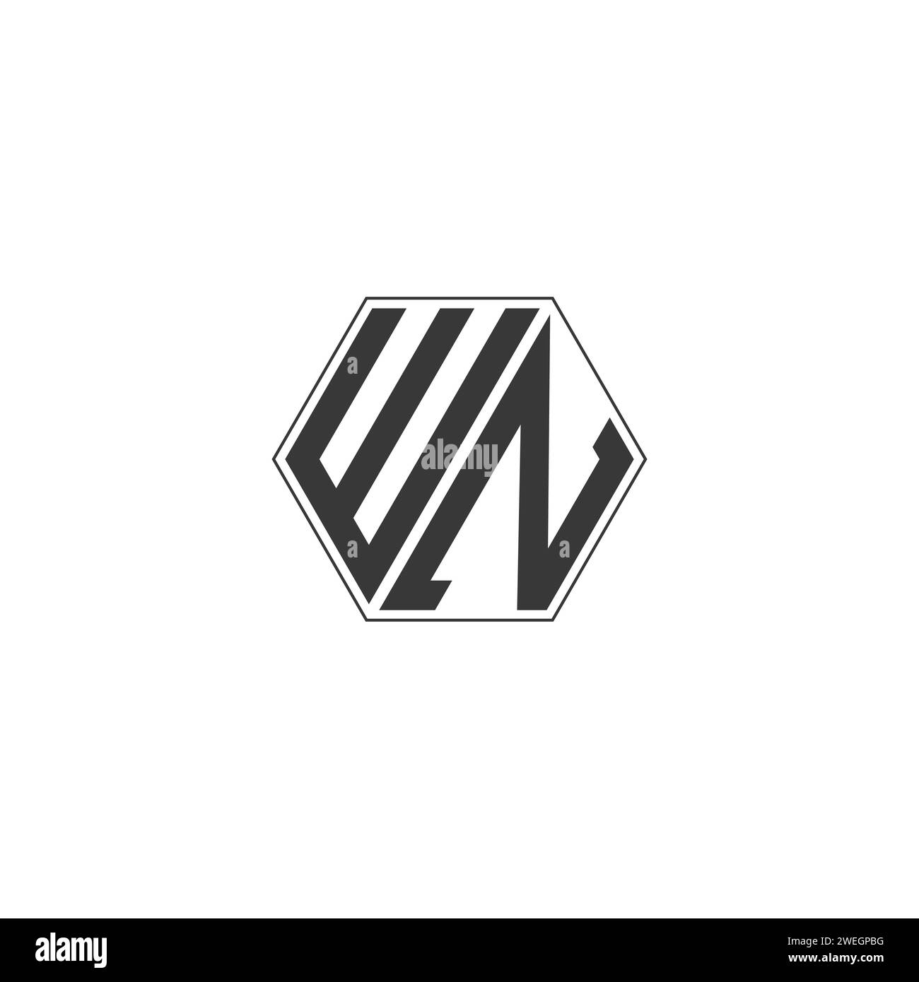 Buchstaben-Initialen Logo NW, WN, N und W Stock Vektor