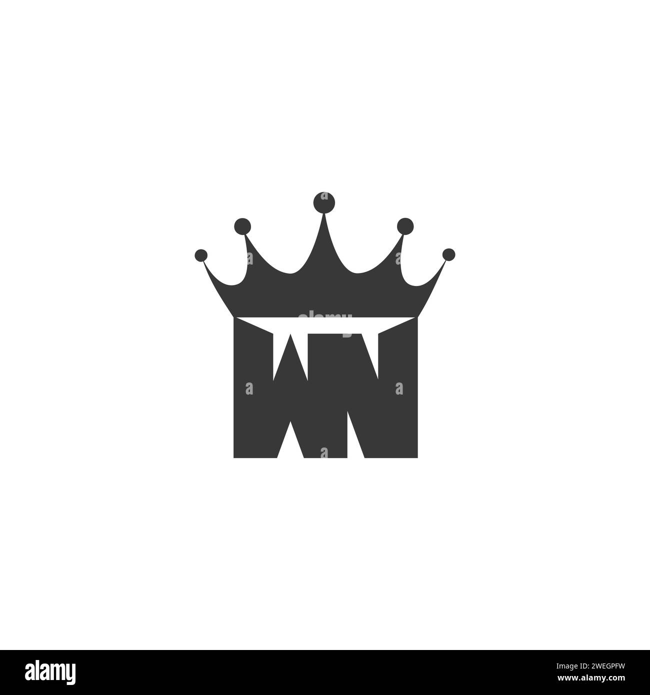 Buchstaben-Initialen Logo NW, WN, N und W Stock Vektor