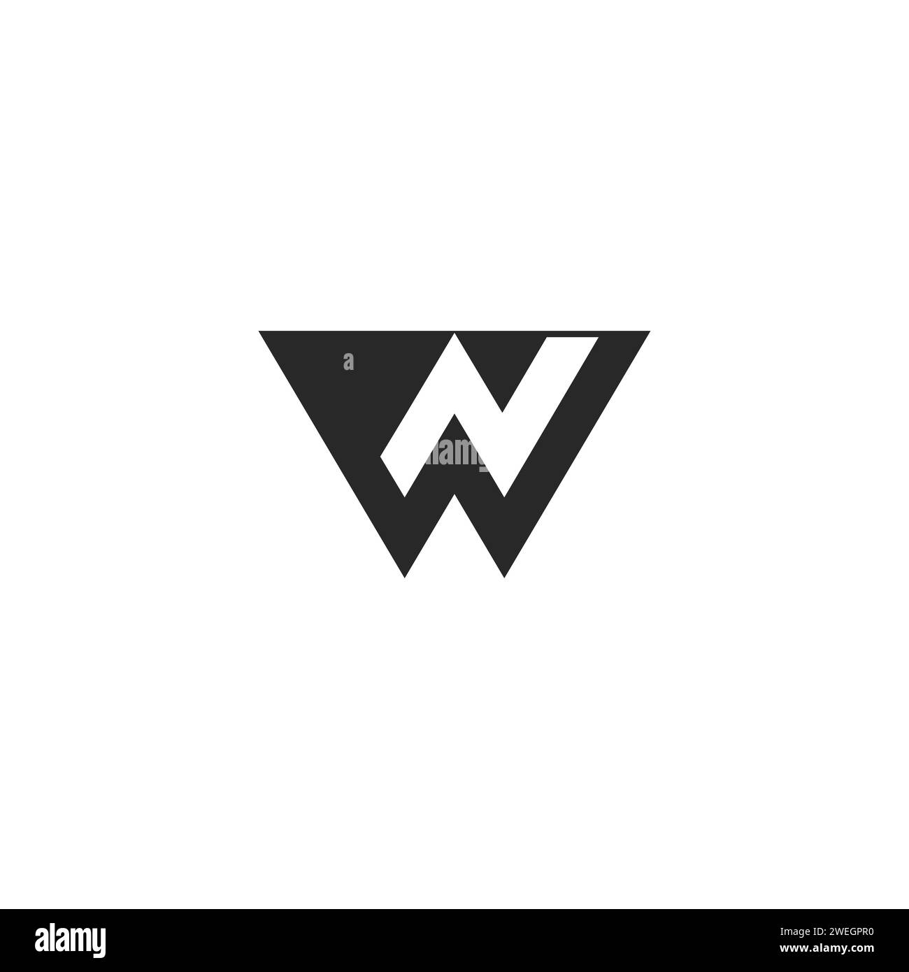 Buchstaben-Initialen Logo NW, WN, N und W Stock Vektor