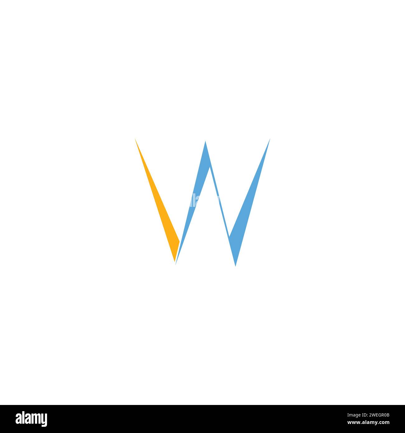 Buchstaben-Initialen Logo NW, WN, N und W Stock Vektor