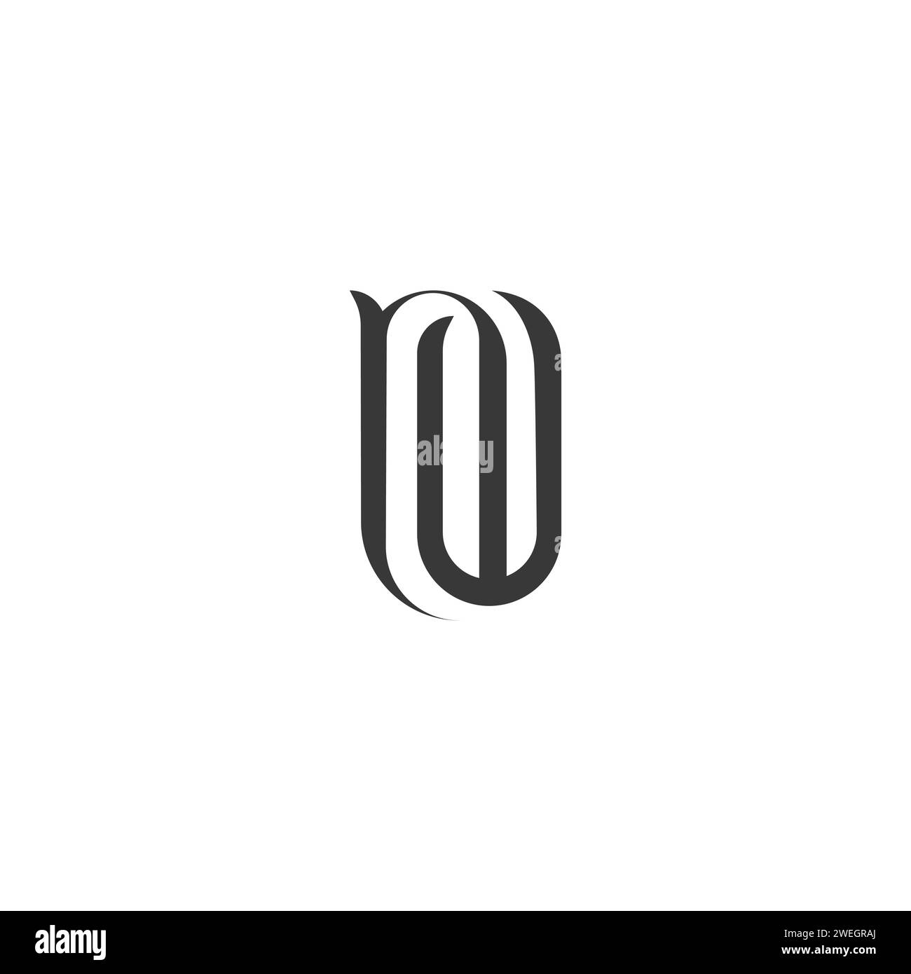 Buchstaben-Initialen Logo NW, WN, N und W Stock Vektor