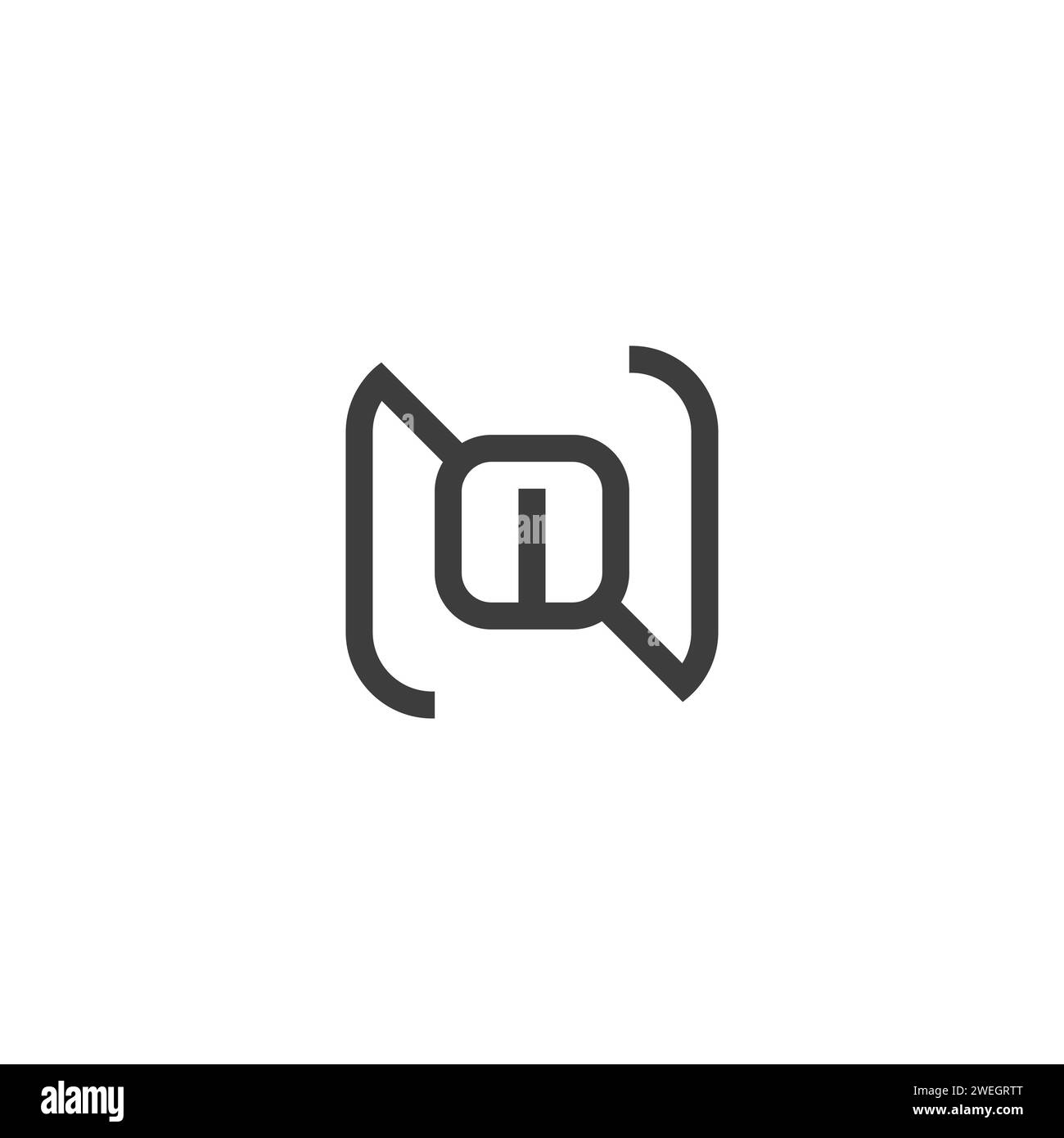 Buchstaben-Initialen Logo NW, WN, N und W Stock Vektor