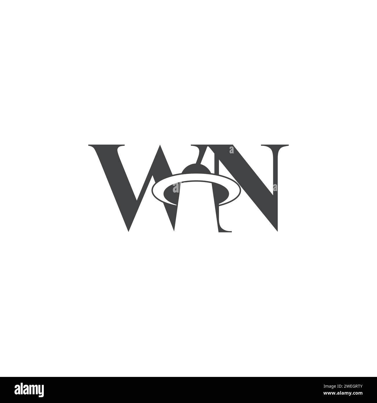 Buchstaben-Initialen Logo NW, WN, N und W Stock Vektor