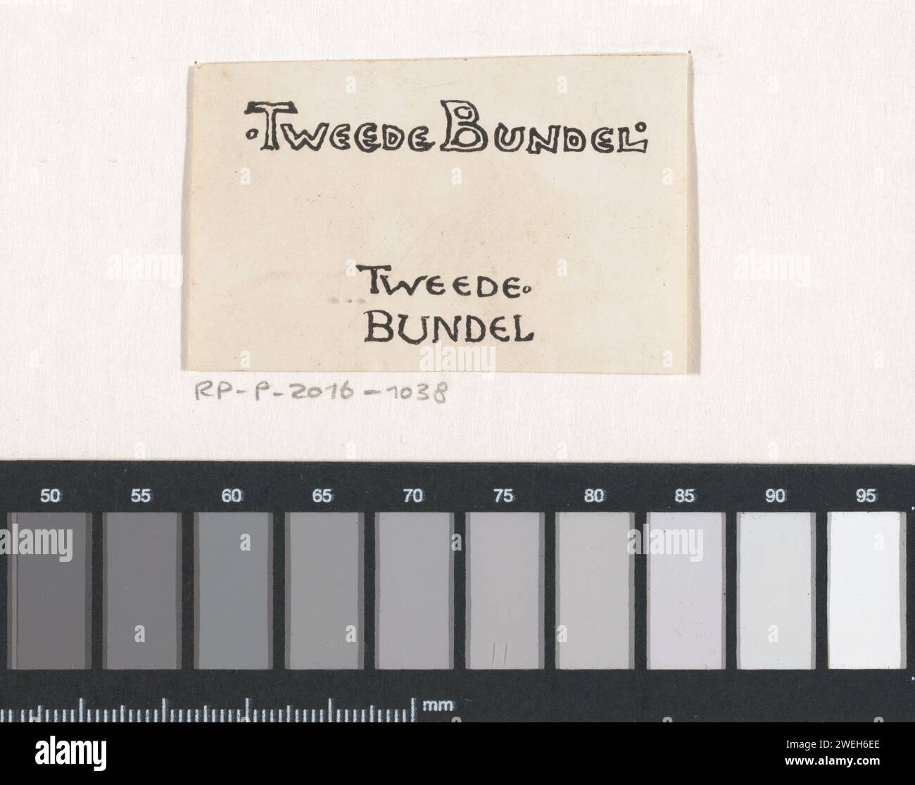 Typographisches Design für ein Bündel, Anonym, nach Willem Wenckebach, 1870 - 1937 photomechanisches Druckpapier, Druckschrift, Blockbriefe, Alphabet Stockfoto