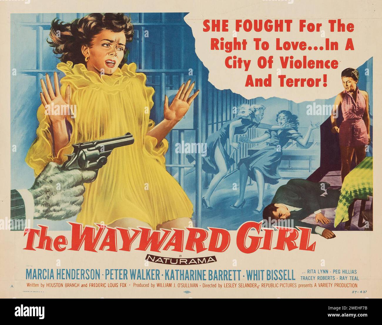 Das Wayward Girl (Republik, 1957) horizontales Filmplakat: Marcia Henderson, Peter Walker Stockfoto