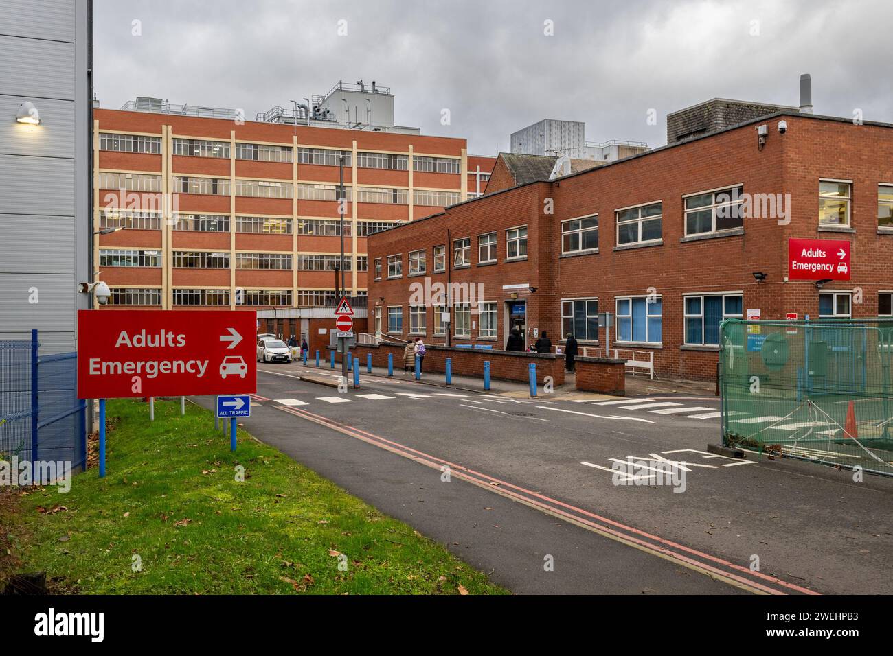 Eingang Leicester Royal Infirmary Hospital, Leicester, Großbritannien. Stockfoto
