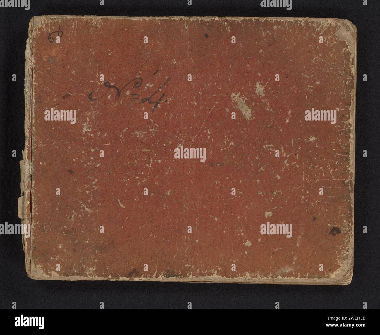 Album mit Beispielen für Haarmedaillons und Trauerschmuck, ca. 1800 - ca. 1810 Album mit elf Zeitschriften mit insgesamt 99 (von 100) Bildern und einem Blatt mit Textbeispiel. Beispiele für Haarmedaillons und anderen Trauerschmuck, in den Haarlocken des Verstorbenen eingearbeitet sind. Pappe. Papierätzer, Schmuck. Trauerbräuche Stockfoto