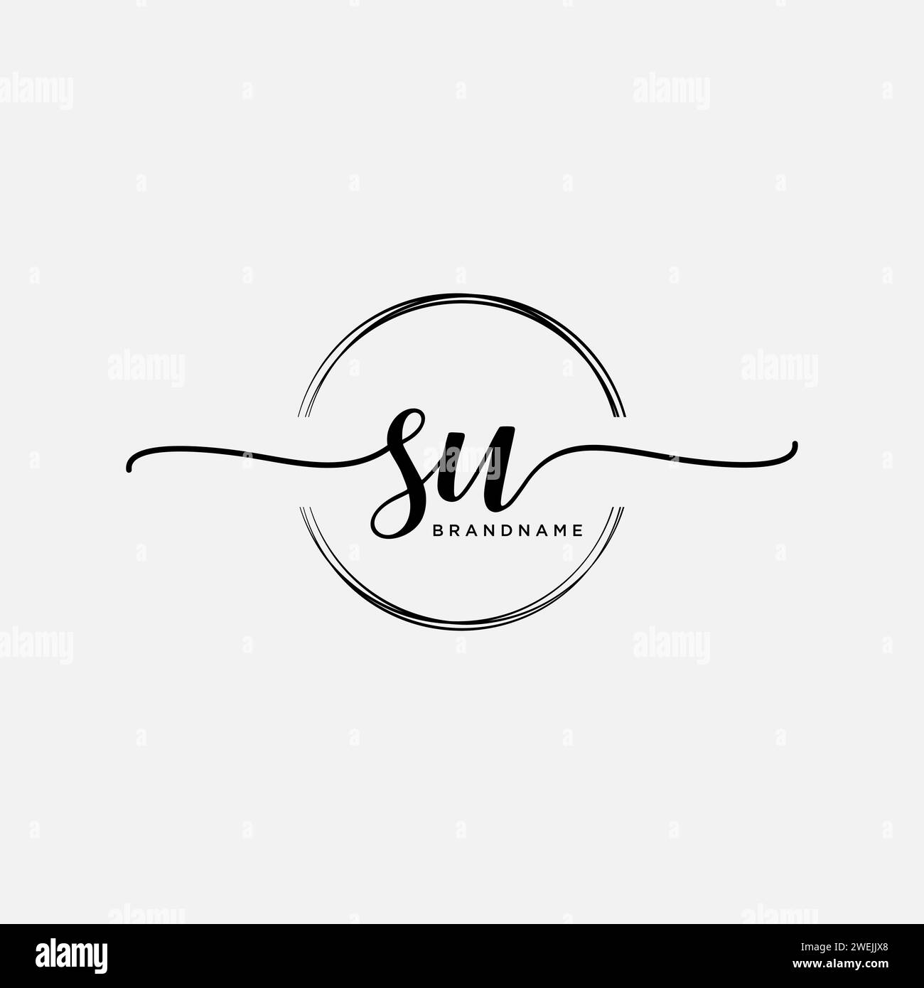 SU-Logo mit Kreise Stock Vektor