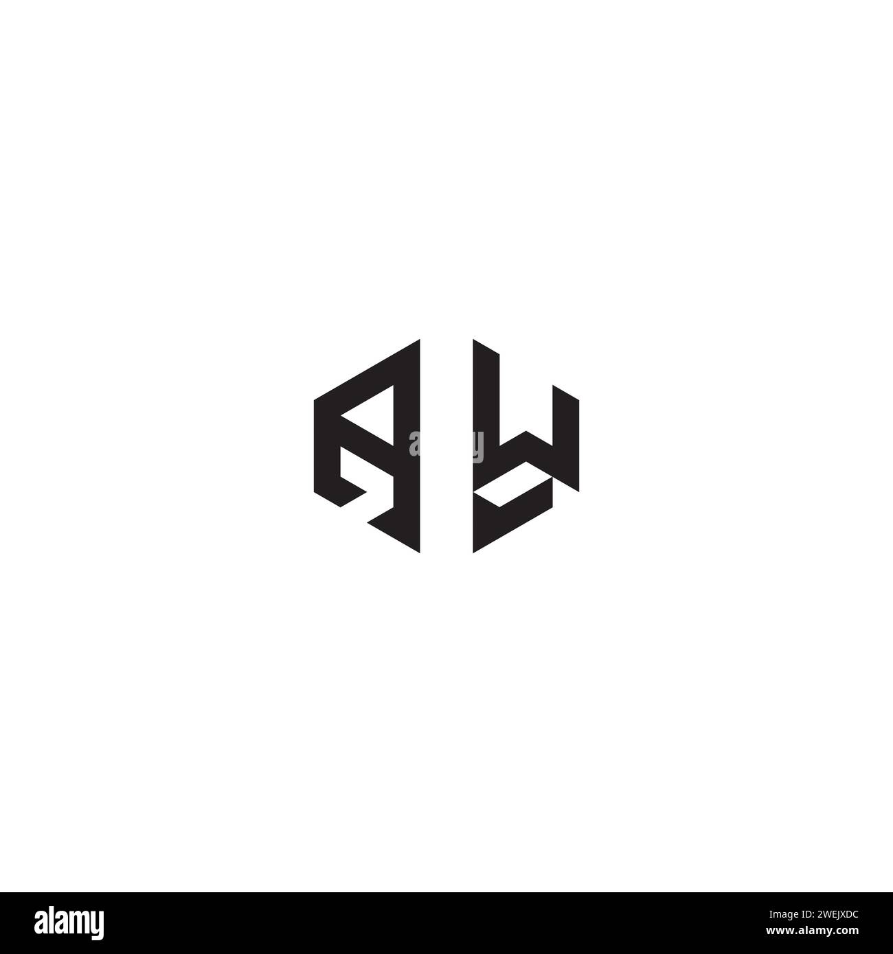 AW abstraktes Konzept in hochwertigem, professionellem Design, das auf allen Printmedien gut gedruckt wird Stock Vektor