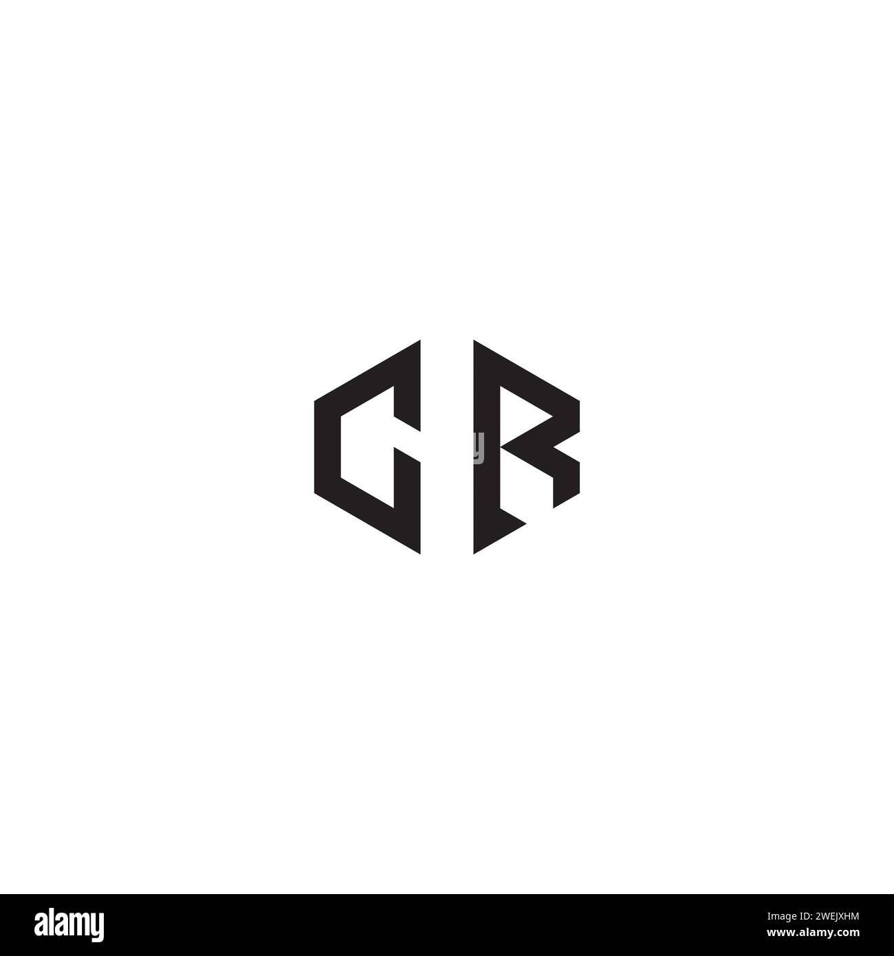 Abstraktes CR-Konzept in hochwertigem, professionellem Design, das auf allen Druckmedien gut gedruckt wird Stock Vektor