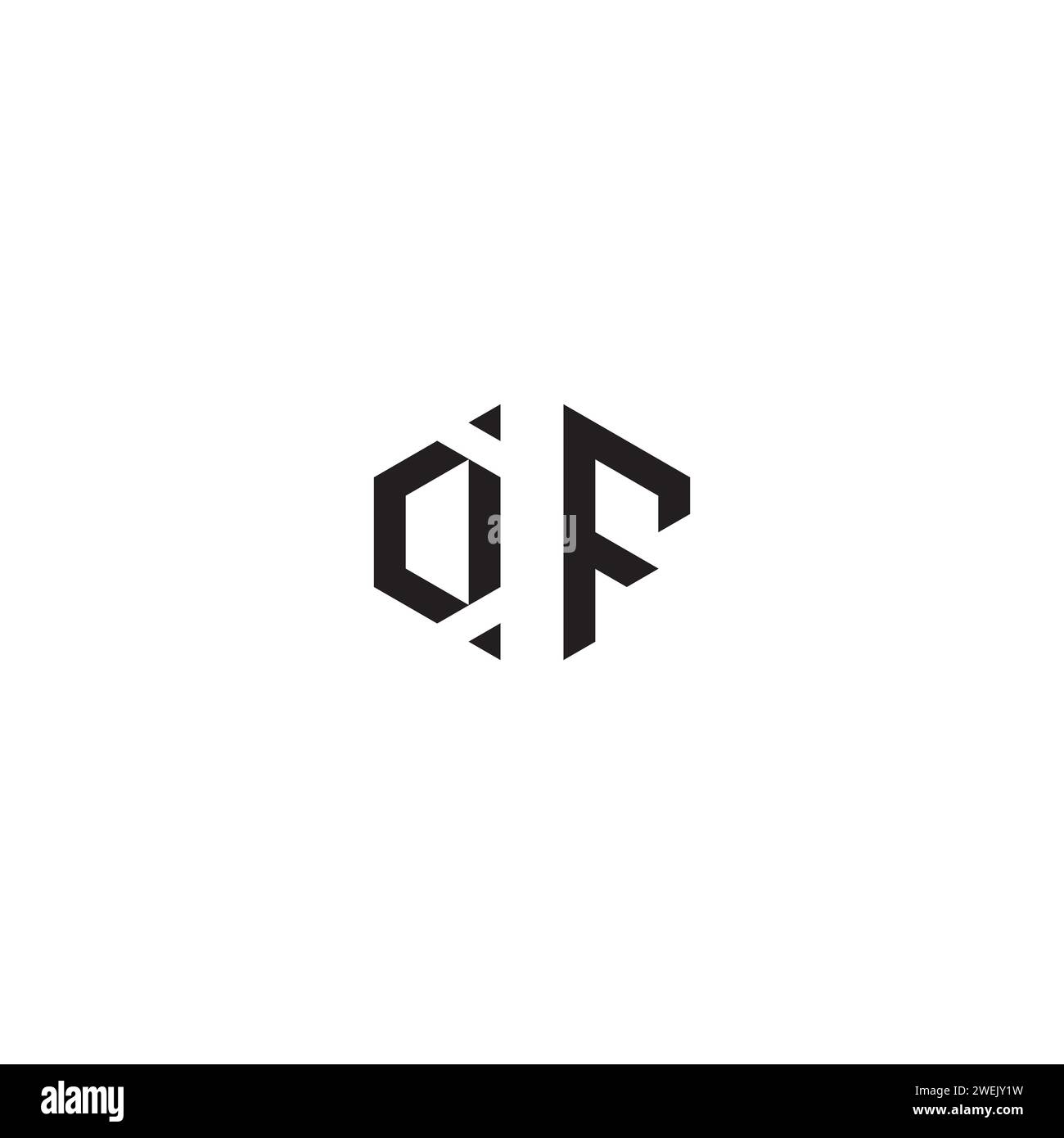 Abstraktes DF-Konzept in hochwertigem, professionellem Design, das auf allen Printmedien gut gedruckt wird Stock Vektor