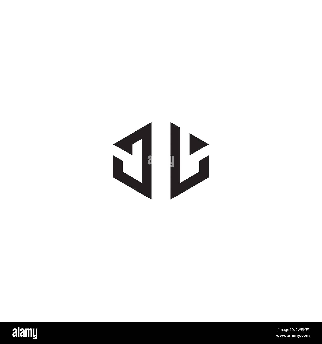 JL abstraktes Konzept in hochwertigem, professionellem Design, das auf allen Printmedien gut gedruckt wird Stock Vektor