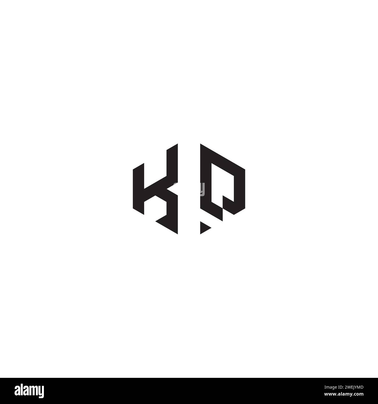 Abstraktes KQ-Konzept in hochwertigem, professionellem Design, das auf allen Druckmedien gut gedruckt wird Stock Vektor