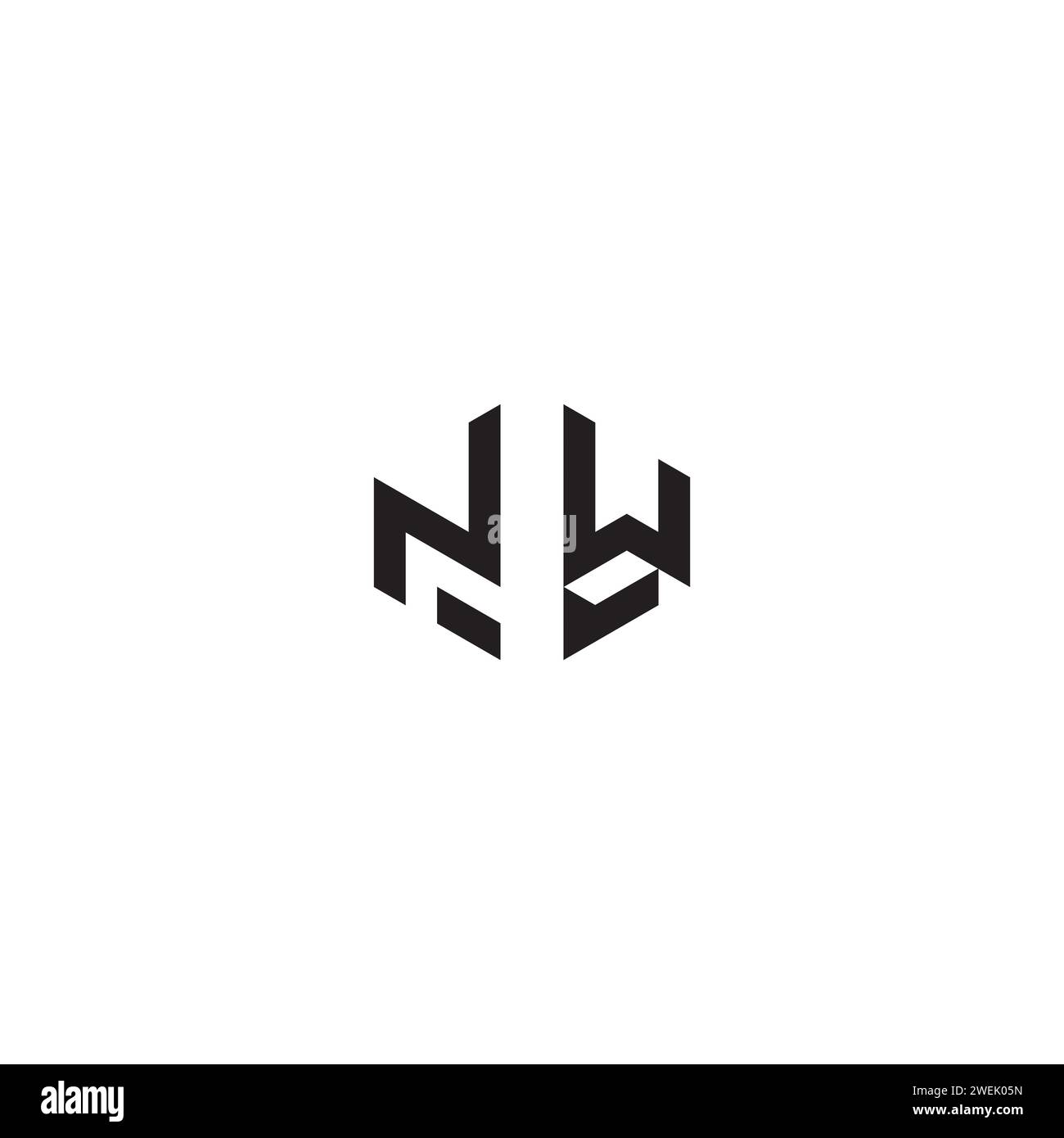 Abstraktes NW-Konzept in hochwertigem, professionellem Design, das auf allen Printmedien gut gedruckt wird Stock Vektor
