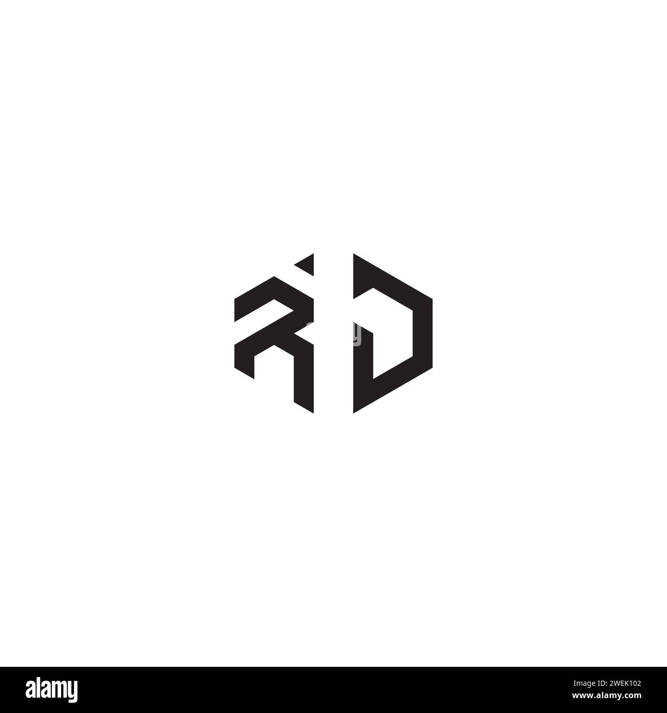 Abstraktes RJ-Konzept in hochwertigem, professionellem Design, das auf allen Printmedien gut gedruckt wird Stock Vektor