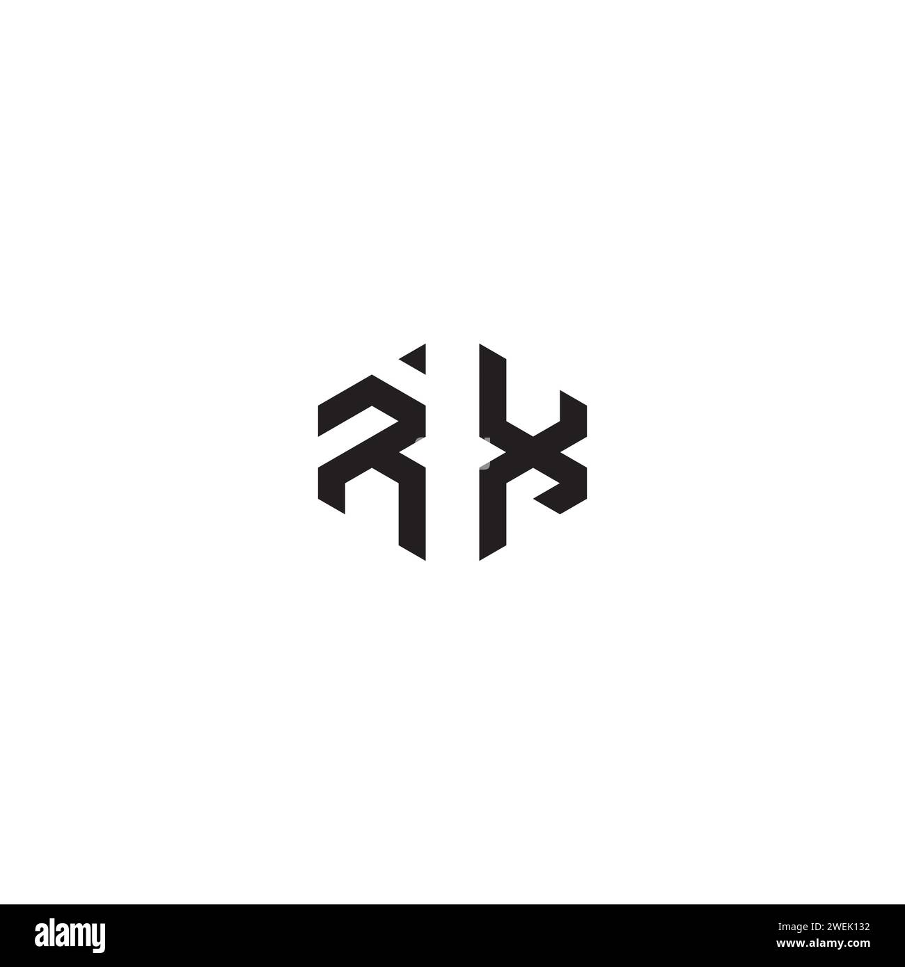 Abstraktes RX-Konzept in hochwertigem, professionellem Design, das auf allen Printmedien gut gedruckt wird Stock Vektor