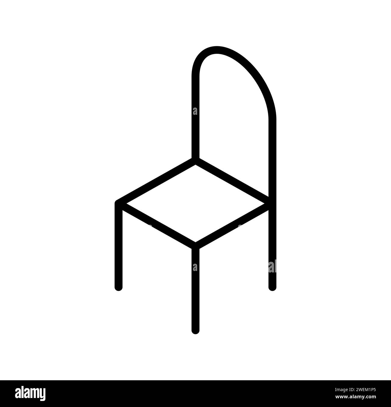 Symbol für Stuhlzeichen. Bürostuhl-Symbol Stock Vektor