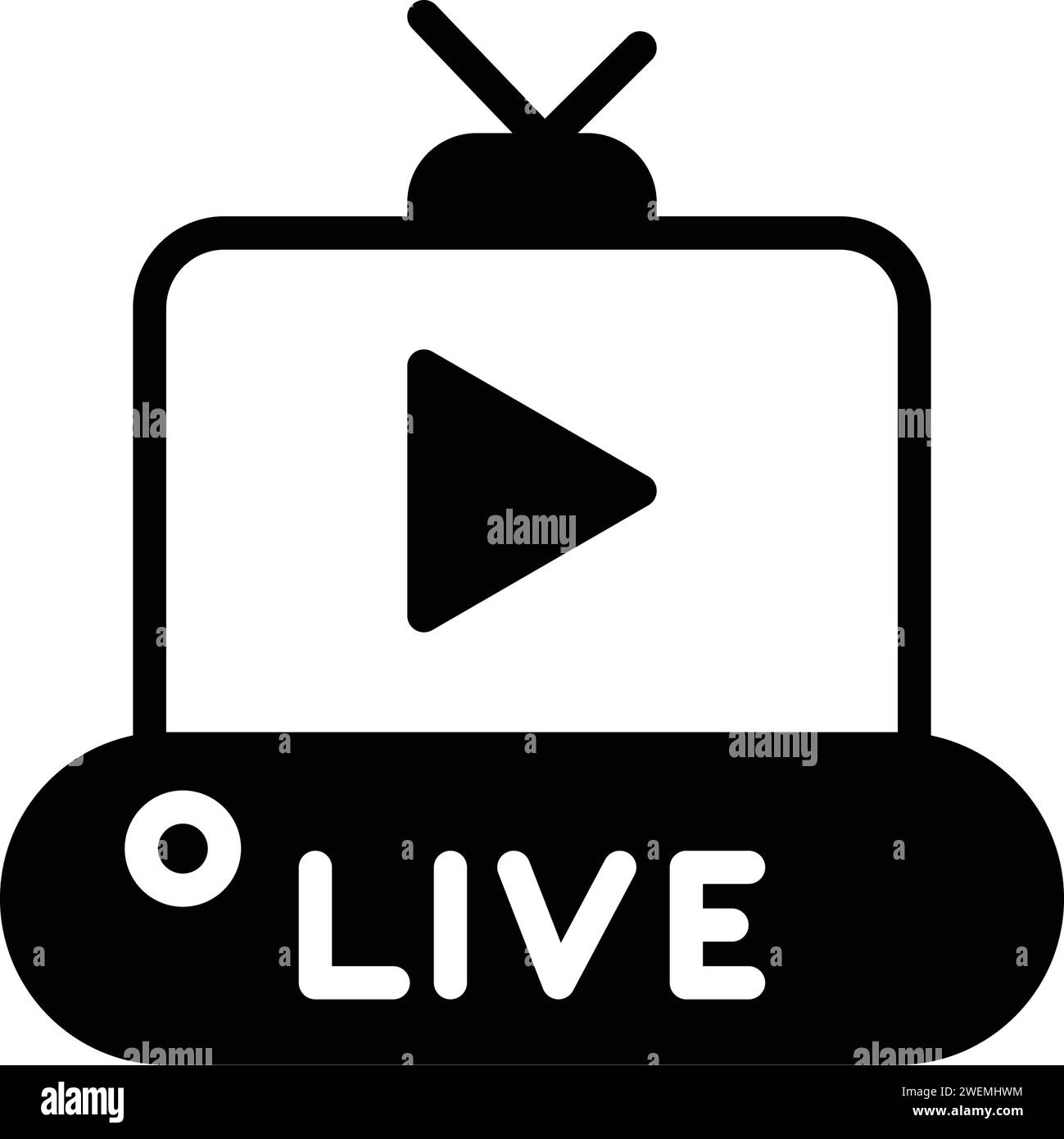 Symbol für Live, Video Stock Vektor