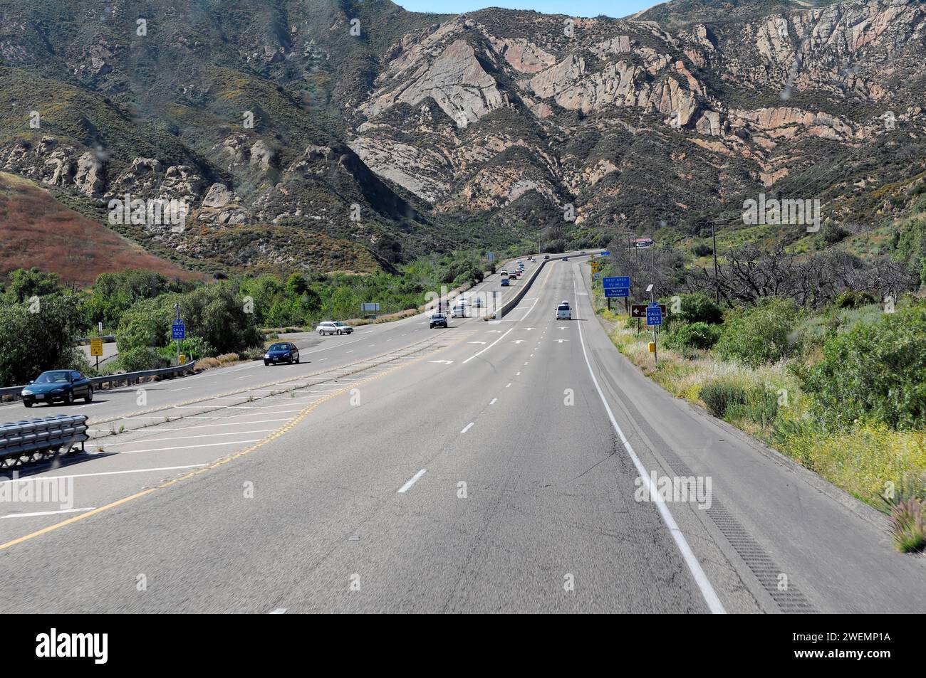 Highway Nr. 1 in der Nähe von Morro Bay, Pazifik, Kalifornien, USA Stockfoto
