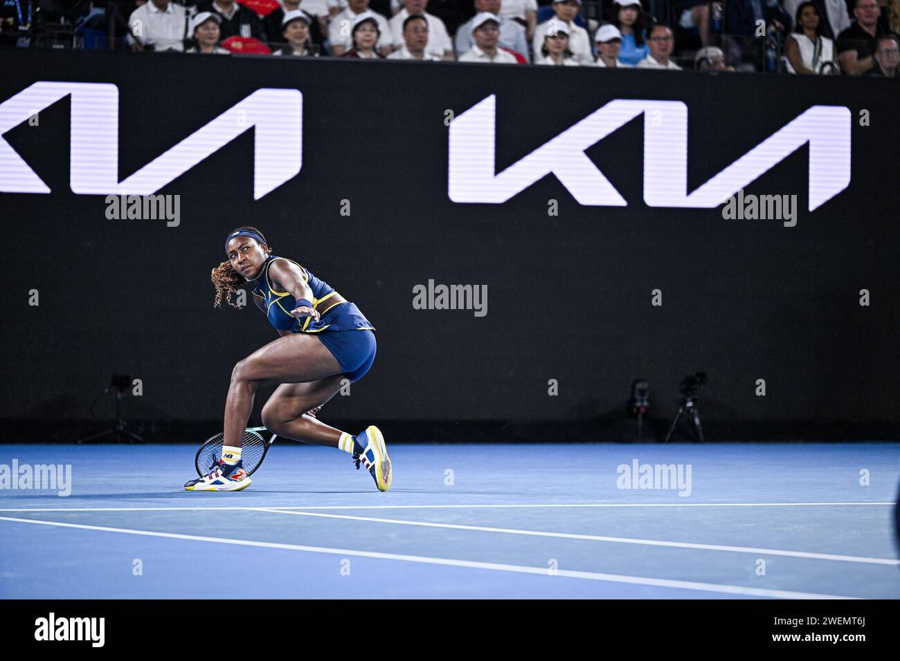 Cori Coco Gauff während des Australian Open AO 2024 Grand Slam Tennis Turniers am 25. Januar 2024 im Melbourne Park, Australien. Foto Victor Joly / DPPI Stockfoto