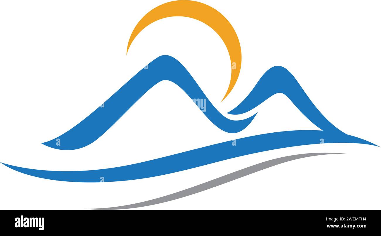 Vektorsymbol für Berge-Logo-Vorlage Stock Vektor