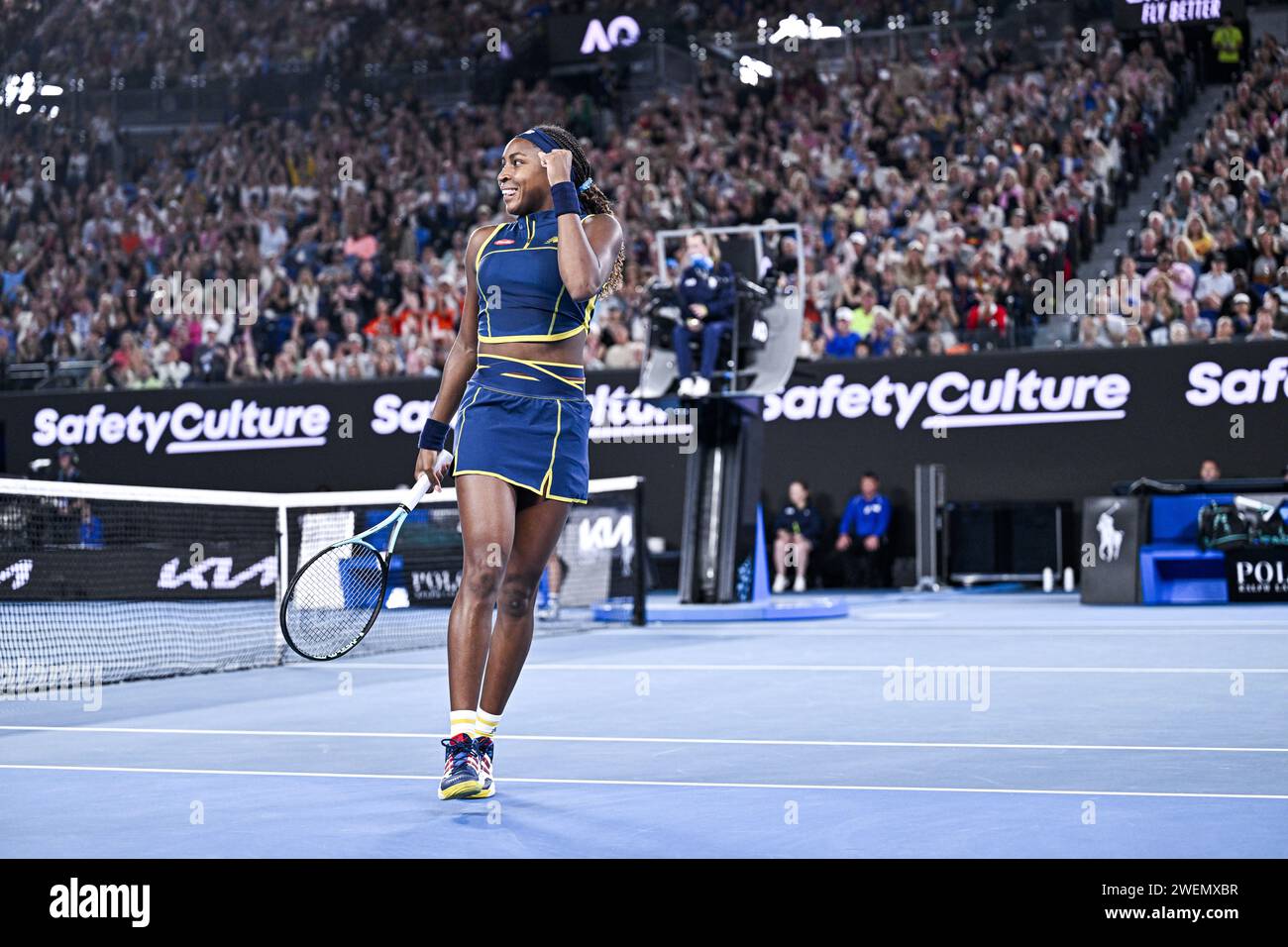 Cori Coco Gauff während des Australian Open AO 2024 Grand Slam Tennis Turniers am 25. Januar 2024 im Melbourne Park, Australien. Foto Victor Joly / DPPI Stockfoto