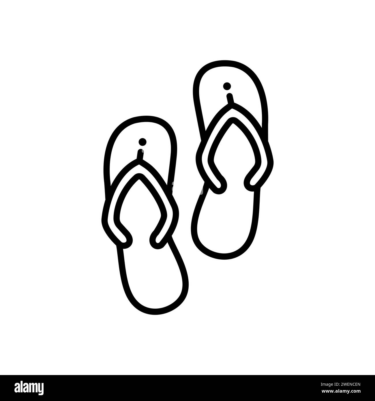 Strand Slipper, Schuhe, Sauna, Spa Slipper Icon Vektor-Kunst-Illustration Stock Vektor