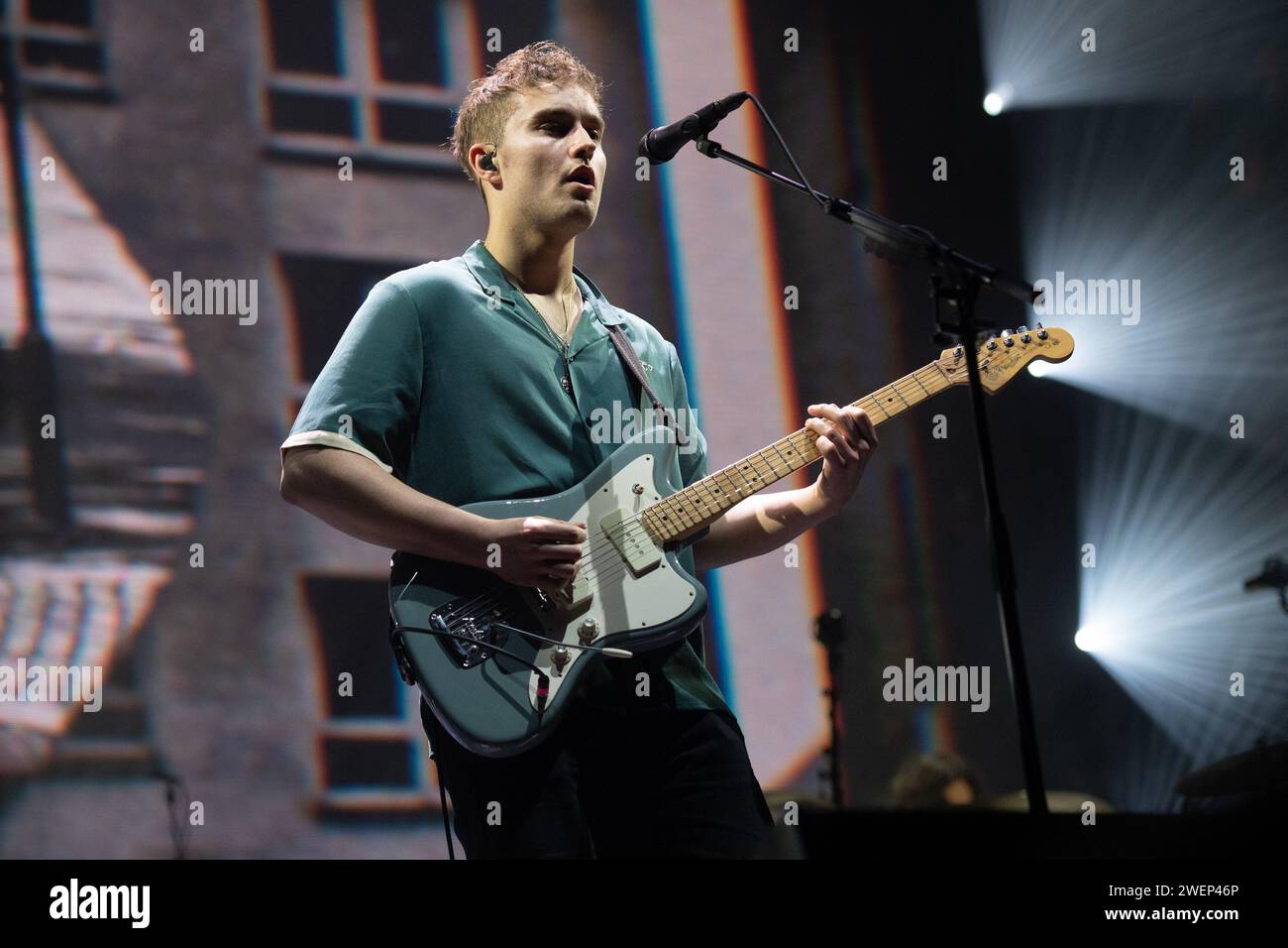 London, Großbritannien. April 2022. Sam Fender tritt in der OVO Arena Wembley auf. Quelle: Justin Ng/Alamy Stockfoto