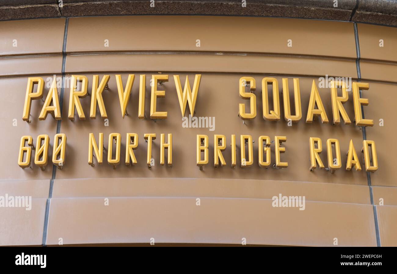 Parkview Square, 600 North Bridge Road, Singapur Stockfoto