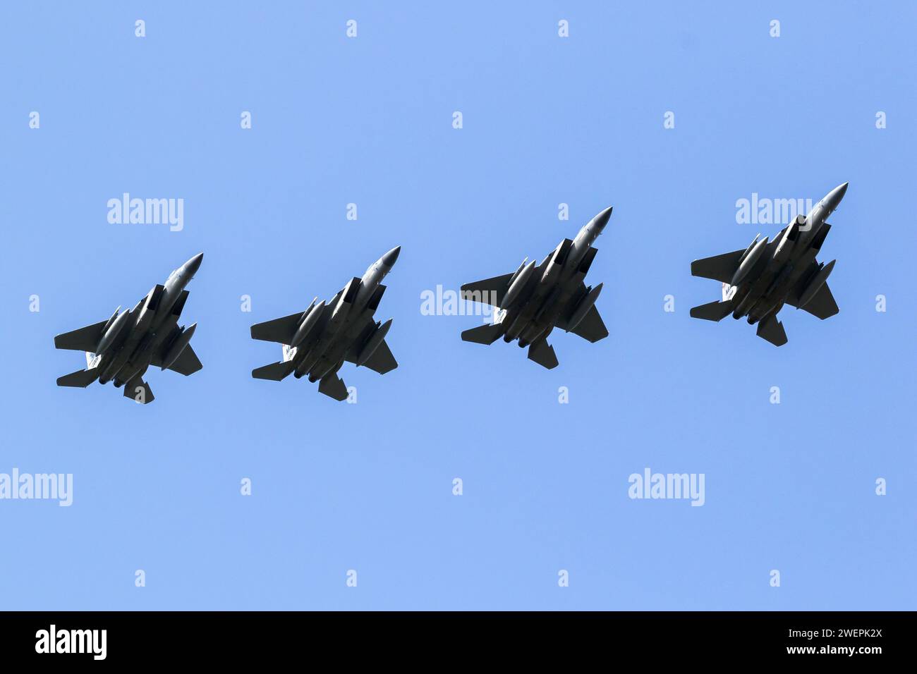 US Air Force Fighter jet Bildung Stockfoto