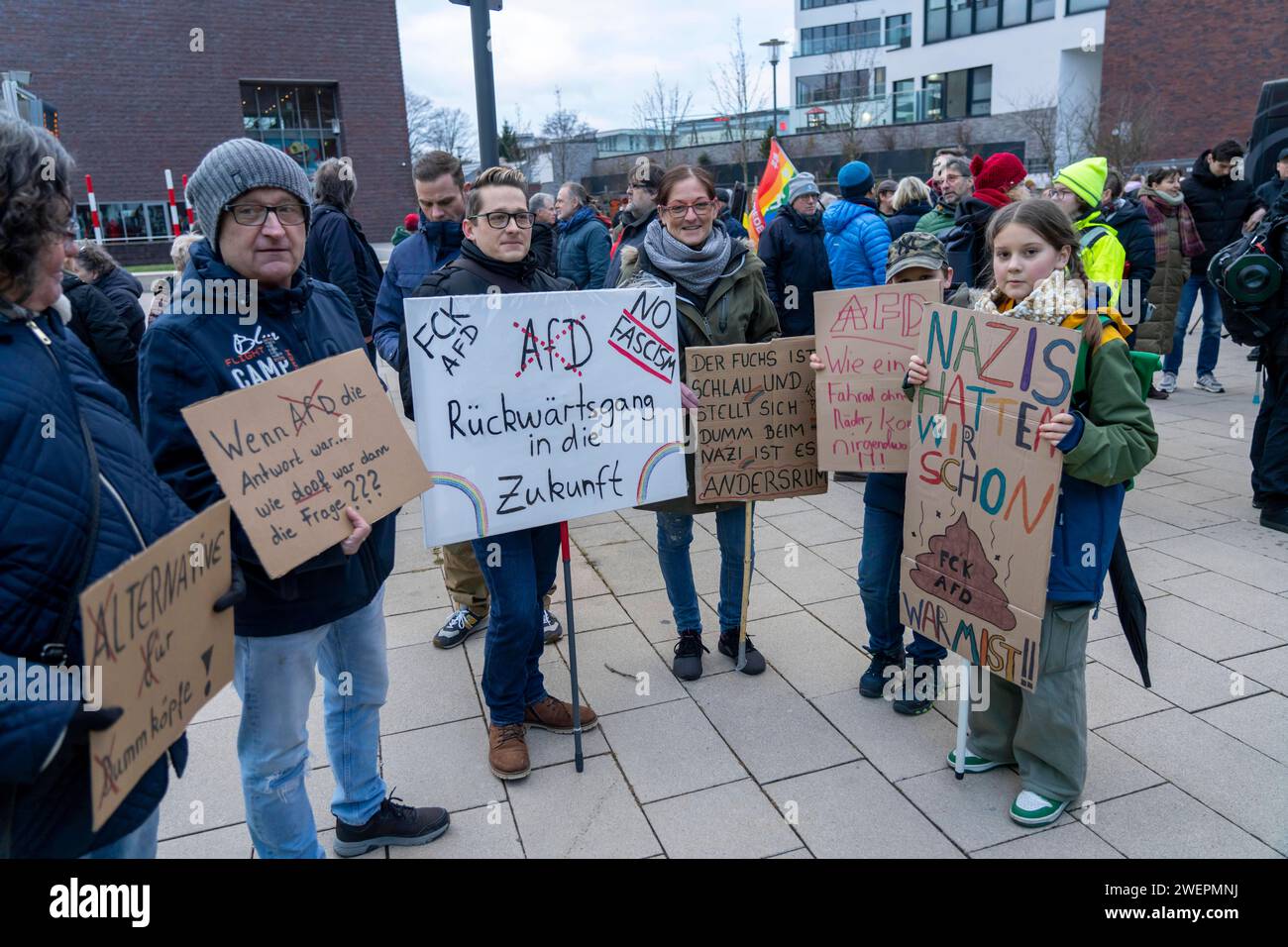 Demonstration gegen die AFD und Rechtsradikalismus in Herne, NRW