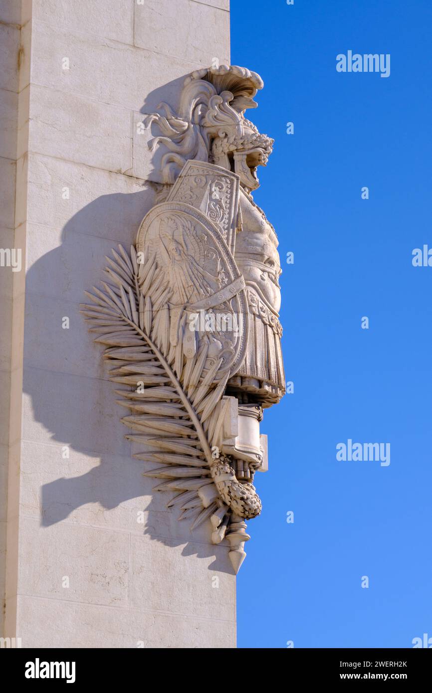 Detail der Statue am Denkmal für Victor Emmanuel II., Rom Stockfoto