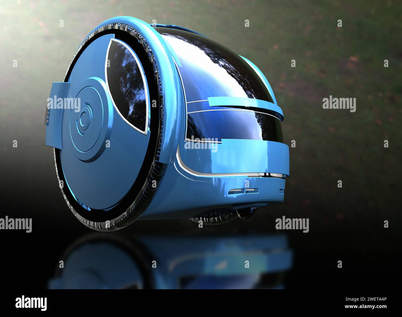 Futuristisches autonomes Fahrzeug, Illustration Stockfoto