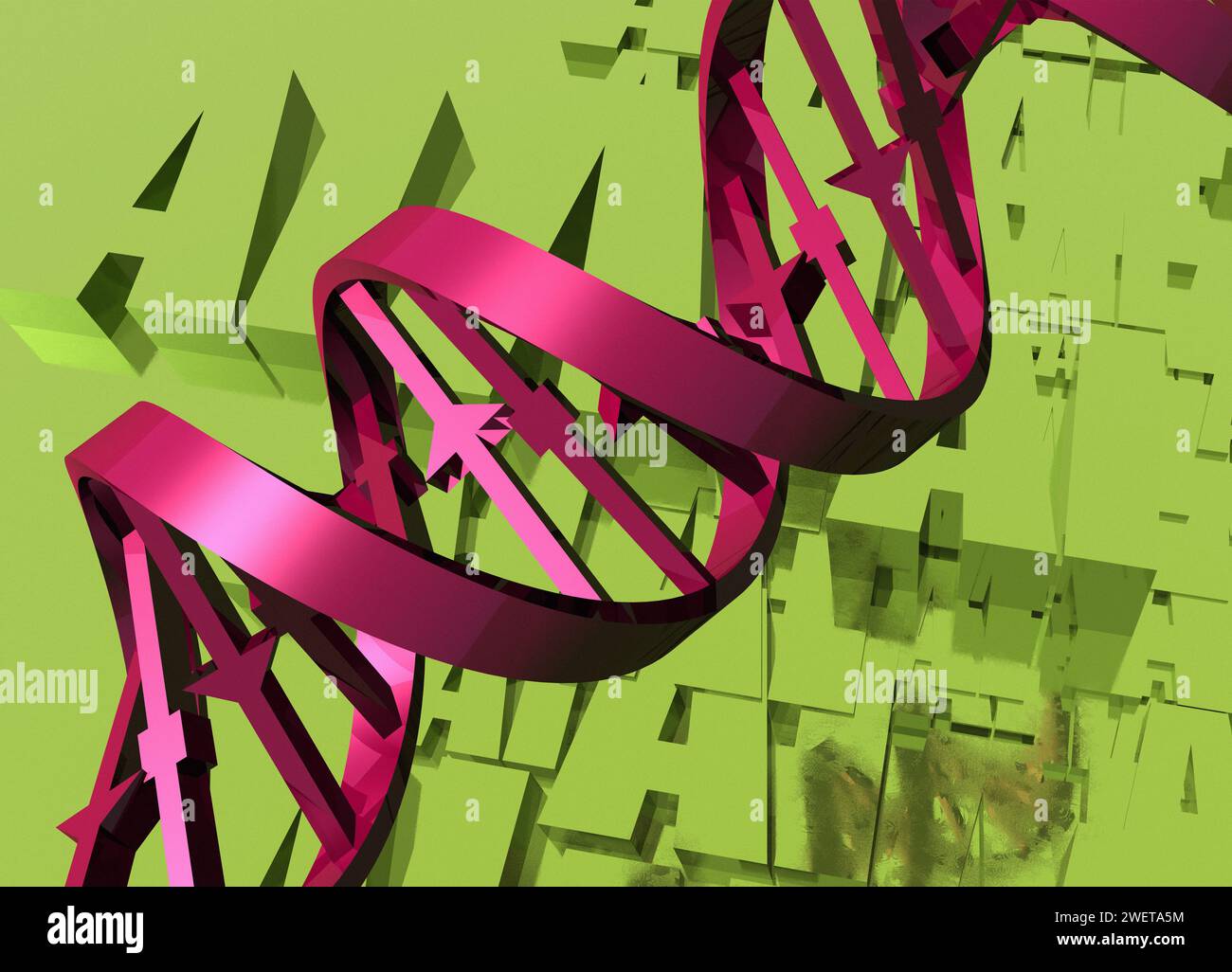 KI in der DNA-Forschung, konzeptuelle Illustration Stockfoto