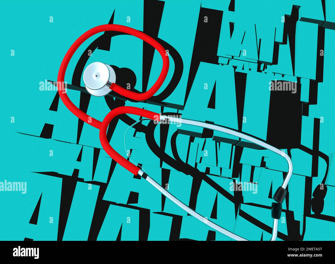 KI im Gesundheitswesen, konzeptuelle Illustration Stockfoto