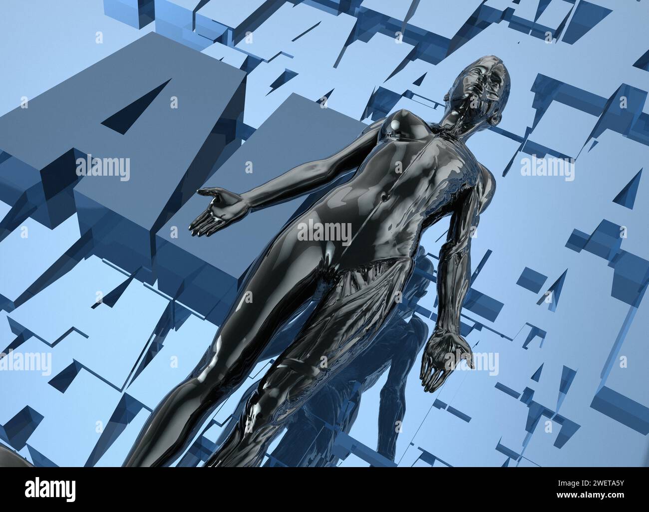 KI in der Chirurgie, konzeptuelle Illustration Stockfoto